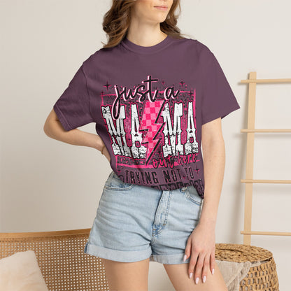 Just a Mama Trying Not to Raise Assholes T-Shirt