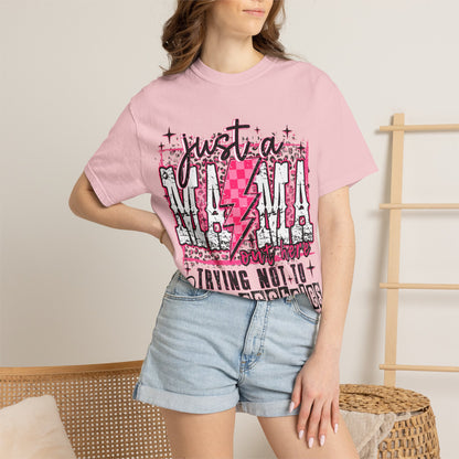 Just a Mama Trying Not to Raise Assholes T-Shirt