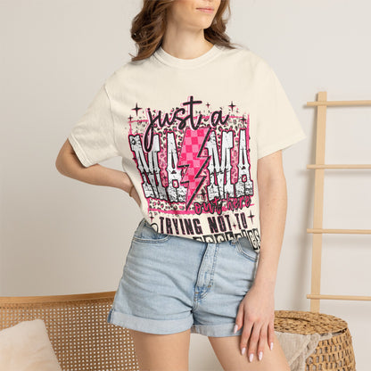 Just a Mama Trying Not to Raise Assholes T-Shirt