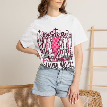 Just a Mama Trying Not to Raise Assholes T-Shirt